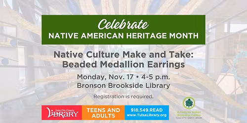 Native Culture Make and Take: Beaded Medallion Earrings