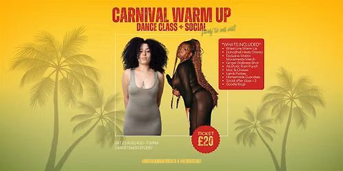 Notting Hill Carnival Warm-Up: Dance Class, Caribbean Food & Social