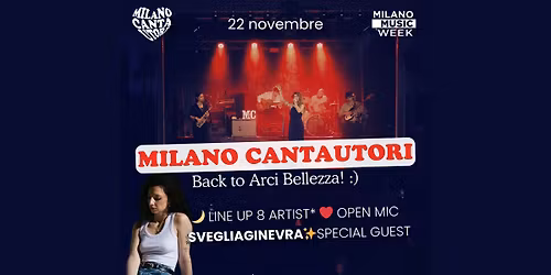 Milano Cantautori x MMW | Arci Bellezza + Special Guest: Svegliaginevra