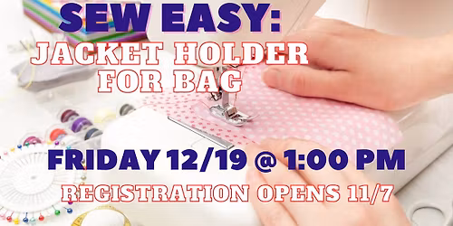 Sew Easy: Jacket Holder for Bag
