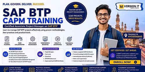 SAP BTP CAPM Training in Hyderabad at Version IT | Free Demo Session