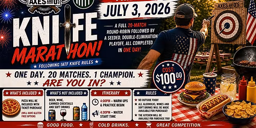 IATF Knife Marathon at Axes and Os!