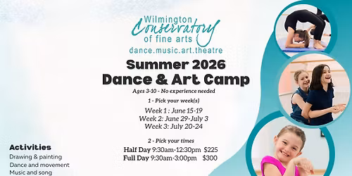 Dance and Art Camp: Wilmington Conservatory of Fine Arts