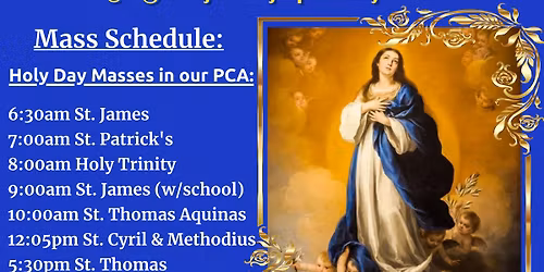 The Feast of the Immaculate Conception - Evening Mass