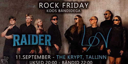 Rock Friday: L\u00d8V + RAIDER @ The Krypt, Tallinn \ud83e\udd87