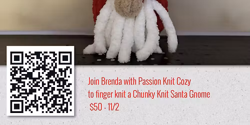 Chunky Yarn Finger Knit Santa Gnome
