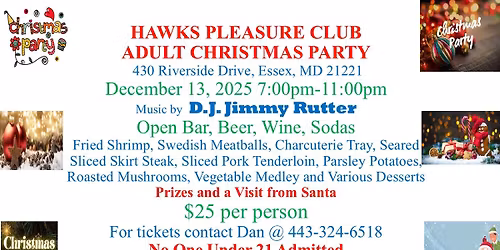 Hawks Adult Christmas Party