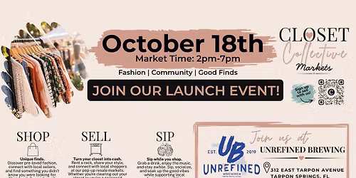 Closet Collective Launch Market at Unrefined Brewing
