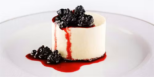 Italian Dessert: Panna Cotta with Blueberry Compote