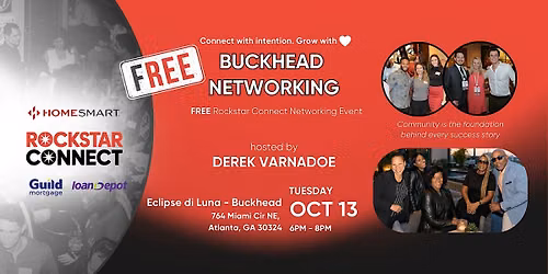 Free Buckhead Networking Rockstar Connect Event (October, GA)