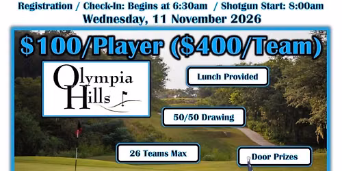 19th Hole Golf Group's 7th Annual Veterans Day Scramble
