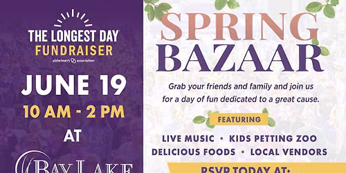 Diggin your style will be at The Spring Bazaar-The Longest Day Alzheimer's Fundraiser
