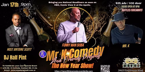New Year 2026 Comedy show by MrKcomedy Jan 17th @ Themes Event Center