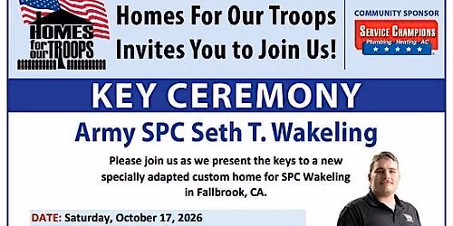 Key Ceremony for Army SPC Seth Wakeling