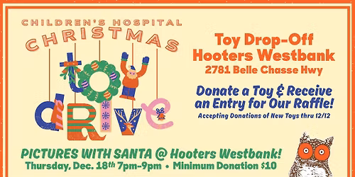 Toy Drive: Pictures with Santa @ Hooters Westbank!