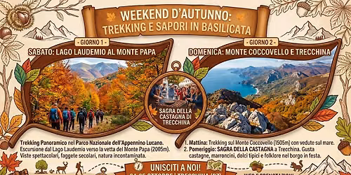 Weekend d'autunno trekking Monte Papa e Monte Coccovello & sagra della castagna di Trecchina