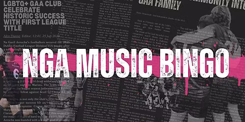 NGA Music Bingo 2026
