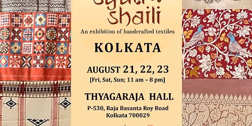 Syuti Shaili, pre Durga Puja Kolkata exhibition on August 21, 22, 23 at Thyagaraja Hall