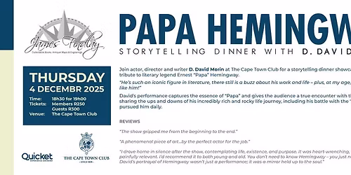 The Cape Town Club - Papa Hemingway - D.David Morin