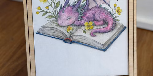 Bookish themed watercolor canvases