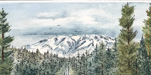 102 Watercolor Summertime Travel (pen & ink) Art Class