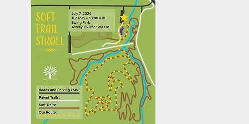 Soft Trail Stroll: Ewing Park Up 1, Down 2 Loop