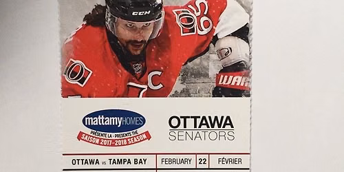 Tampa Bay Lightning at Ottawa Senators at Canadian Tire Centre
