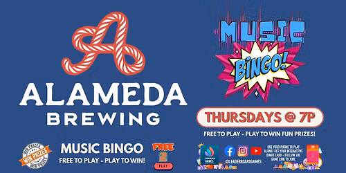 Music BINGO  | Alameda Brewing - Alameda CA - THUR 7p @LeaderboardGames