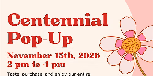 Centennial Pop-Up Tasting Room with Whitewater Hill Vineyards November 2026