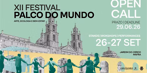 OPEN CALL | XII FESTIVAL PALCO DO MUNDO 2026 - MAFRA