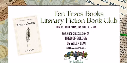 Literary Book Club at Ten Trees Books in Natick