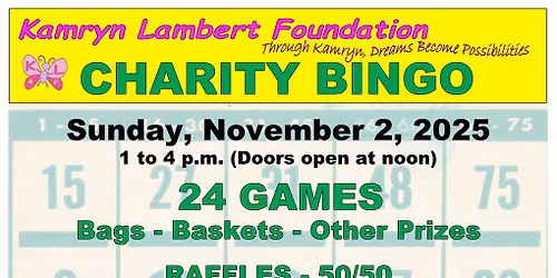 Kamryn Lambert Foundation Charity Bingo