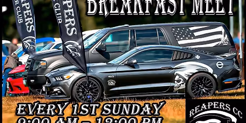 Breakfast meet with Reapers car club. Yanks, hot rods, kustomes,classics, bikes,scooters all welcome