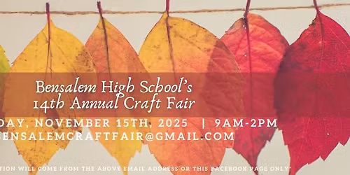 14th Annual BHS Craft Fair