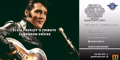 ELVIS PRESLEY TRIBUTE  LUNCH CRUISE 
