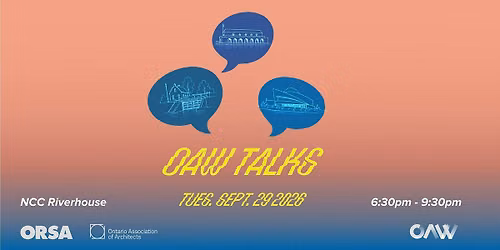 OAW 2026 - OAW Talks at NCC River House, Tue, Sep 29