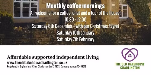 Coffee drop in at The Old Bakehouse Chadlington