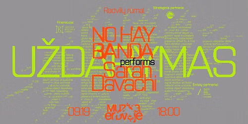 U\u017dDARYMAS | Muzika Erdv\u0117je x NO HAY BANDA performs Sarah Davachi