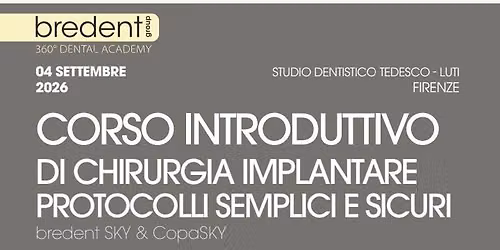 CORSO INTRODUTTIVO DI CHIRURGIA IMPLANTARE - \r\nPROTOCOLLI SEMPLICI E SICURI\r\n
