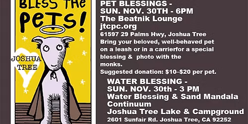 JOSHUA TREE - BUDDHIST - WATER & PET BLESSING - BEATNIK \/ JT CAMPGROUND