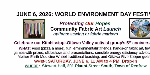 Kitchissippi-Ottawa Valley Environment Day Festival - June 6th, Renfrew