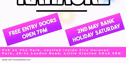 Jos Vocal and Vibes Karaoke Bank Holiday Saturday 