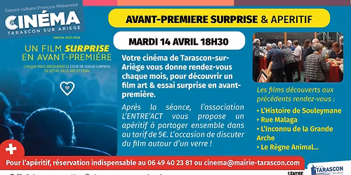 AVANT-PREMIERE SURPRISE AVRIL + ap\u00e9ritif \u2022 Mardi 14 avril 18h30