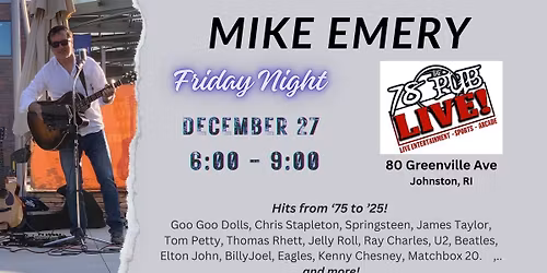 Mike Emery Acoustic @ 78 Pub Live!