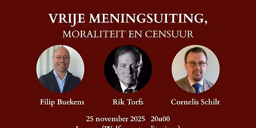 Debat | Vrije Meningsuiting, Moraliteit en Censuur (Leuven)