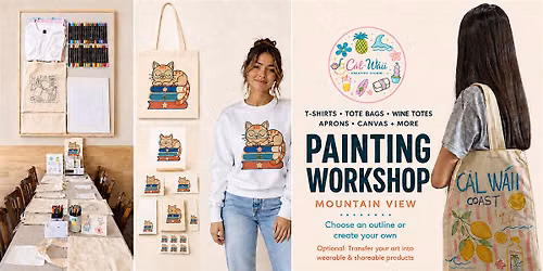 Mountain View Adults T-Shirt and Tote Bag Painting Workshop