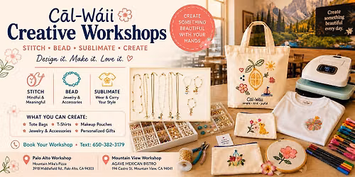 Mountain View Creative Workshops | Bead \u2022 Stitch \u2022 Paint