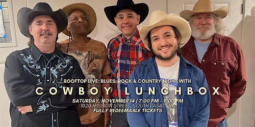 Rooftop Live: Blues, Rock & Country Night with Cowboy Lunchbox