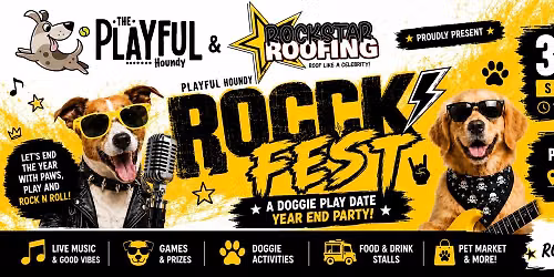 \ud83c\udfb8\ud83d\udc3ePLAYFUL HOUNDY ROCK FEST Saturday, 31 Oct 2026\ud83d\udc3e\ud83c\udfb8