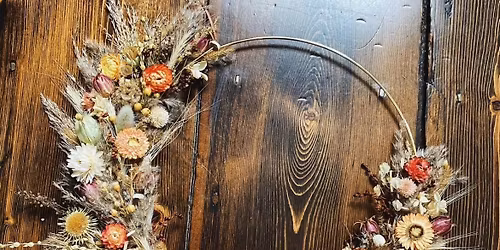 DIY Dried Floral Hoop Wreath